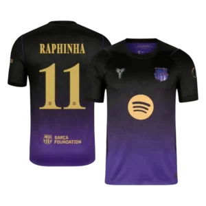 Barcelona RAPHINHA #11 2026 27 Away Soccer Jersey Fan Version Front View