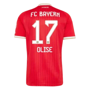 Bayern Munich OLISE #17 2026 27 Home Soccer Jersey Fan Version Back View
